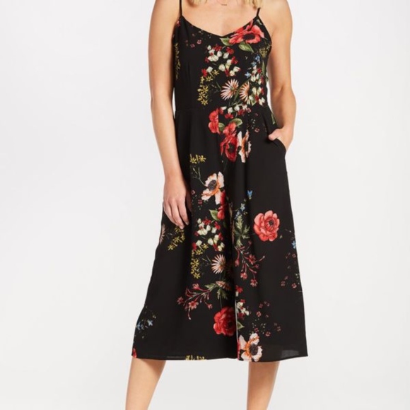 Evereve - Allison Joy Dresses & Skirts - Allison Joy Floral Cropped Jumpsuit